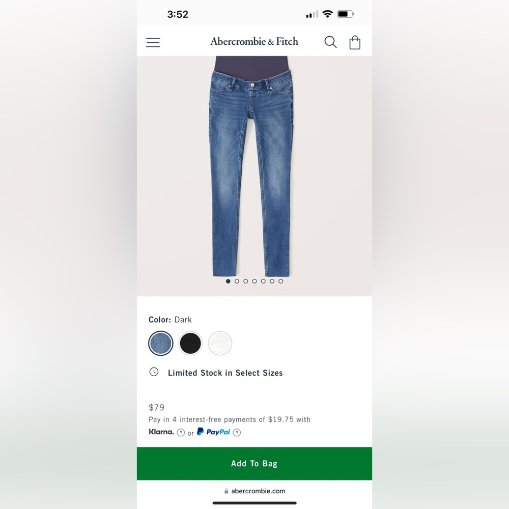 Maternity Abercrombie jeans